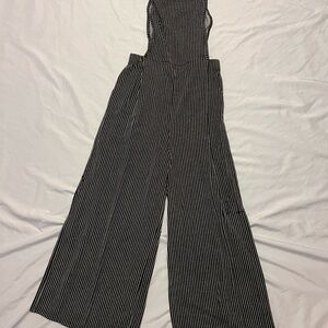 Striped Black and White Jumpsuit